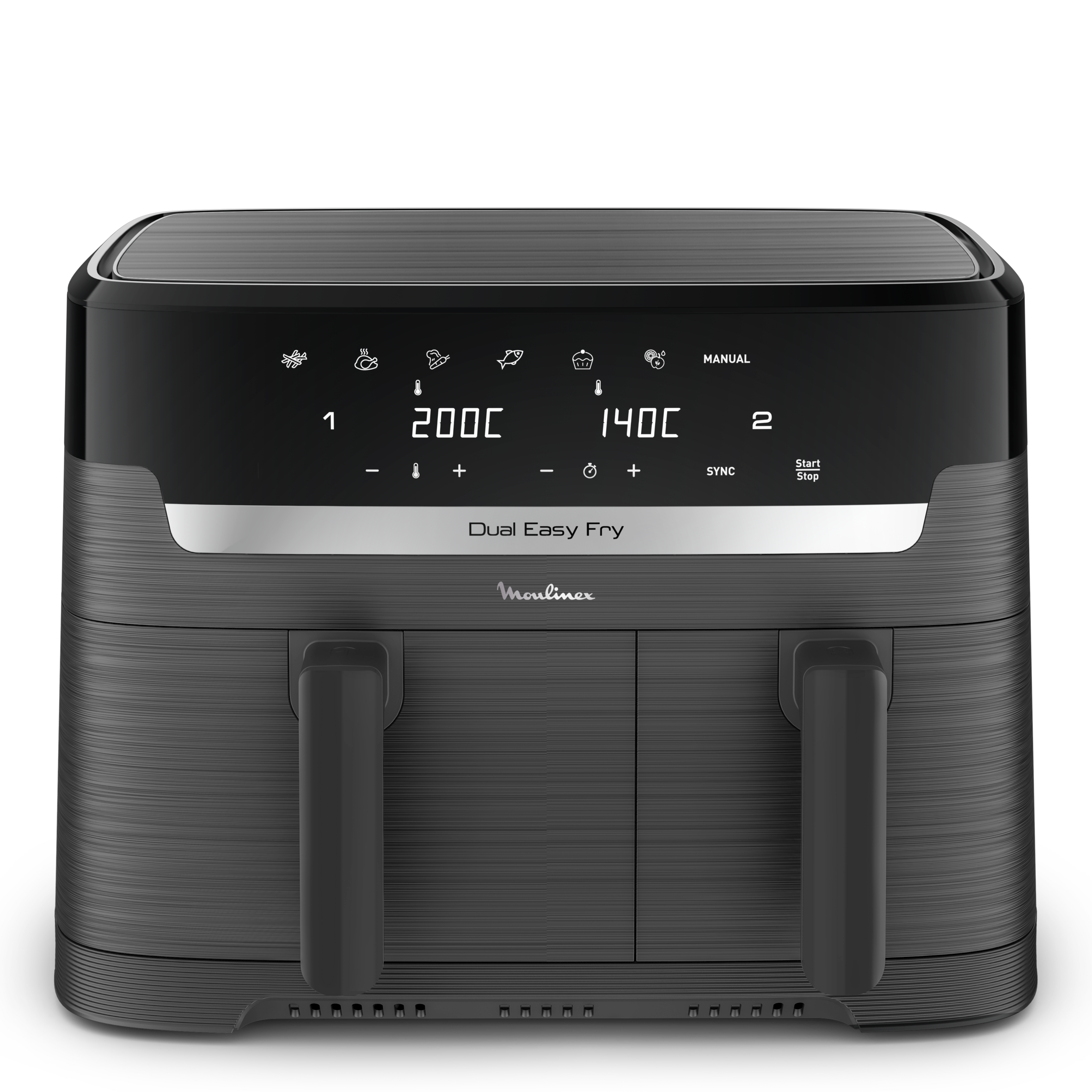 Easy Fry Dual, Air fryer, 7 programmes, air fryer, 8.3 L, Deux tiroirs