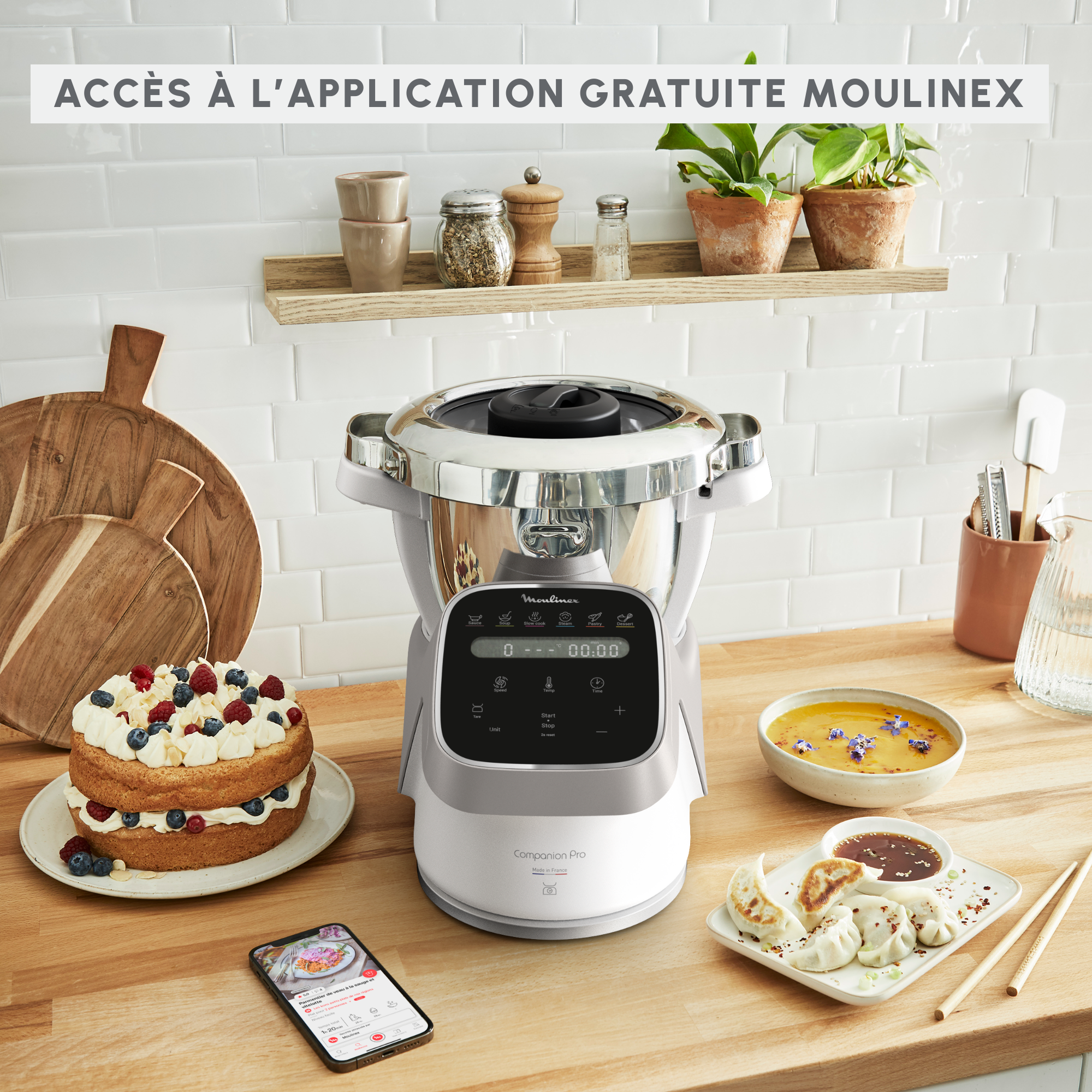 Robot cuiseur Companion Pro + Cuiseur vapeur