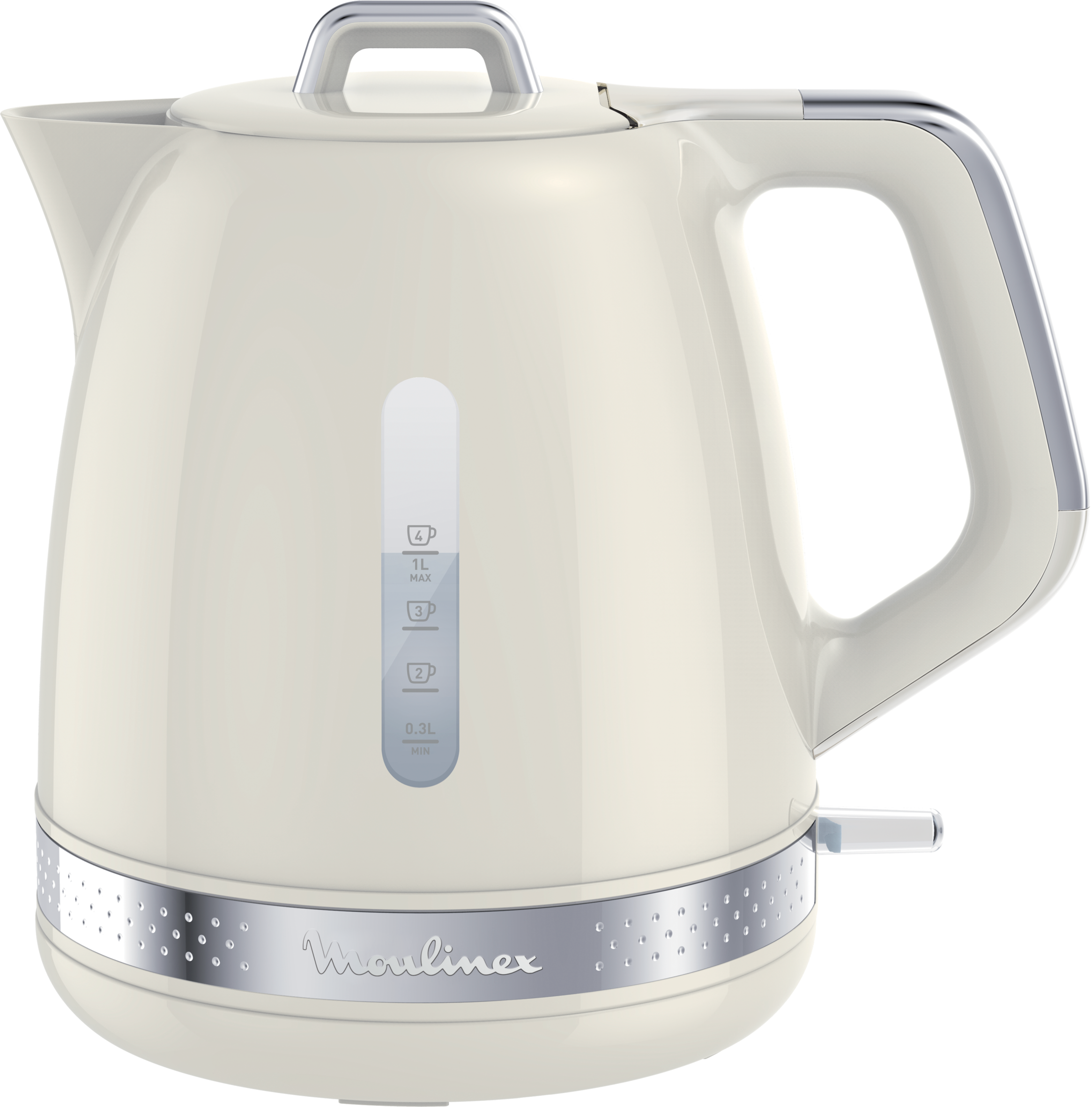 Bouilloire électrique Soleil ivoire 1L, Design rétro vintage