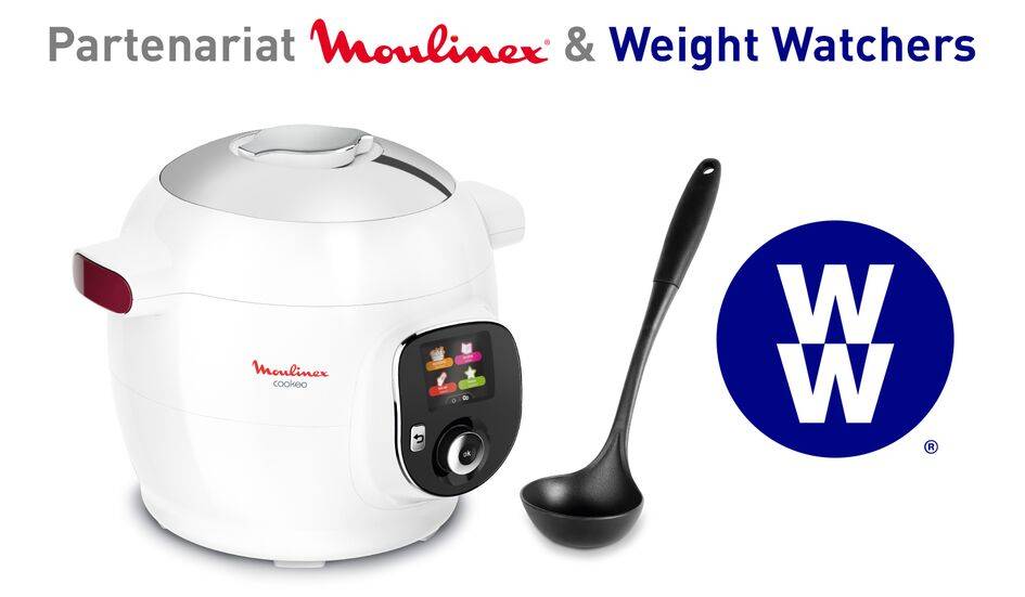 Cookeo+ Blanc 100 recettes avec louche et programme Weight Watchers inclus