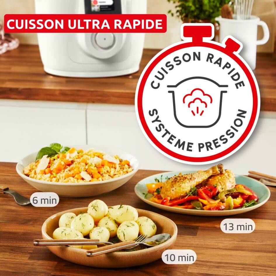 Cookeo Wi-Fi 8en1, Multicuiseur, 8 modes de cuisson, Cuiseur sous pression