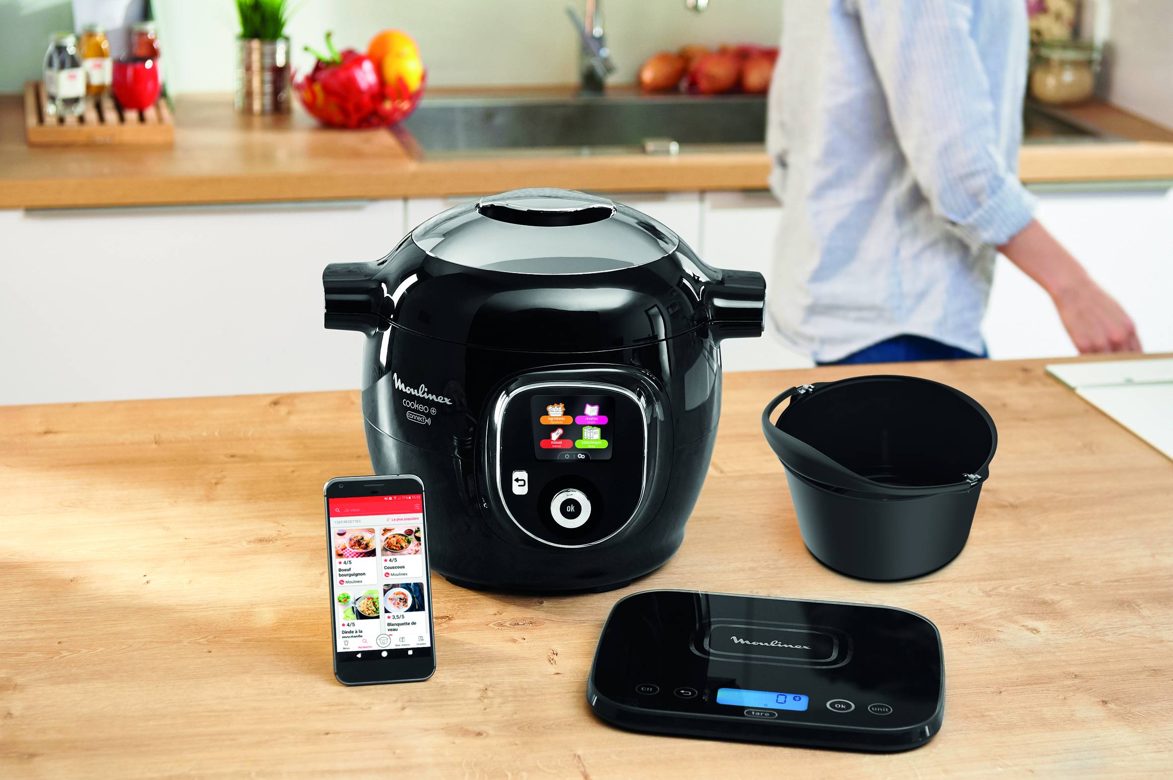 Cookéo+ Kit Méga Connect Noir 200 recettes