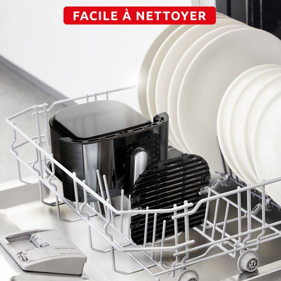 Easy Fry & Grill Vision, Air Fryer, Friteuse sans huile, 4,6 L (6 pers.), 8 programmes, Fenêtre de cuisson transparente,