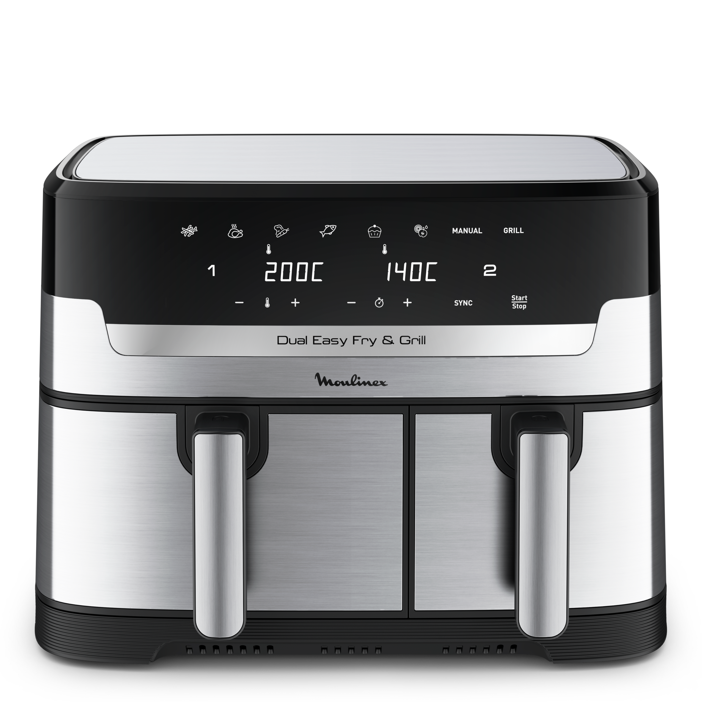 Dual Easy Fry & Grill, 8.3L, Air fryer, Inox