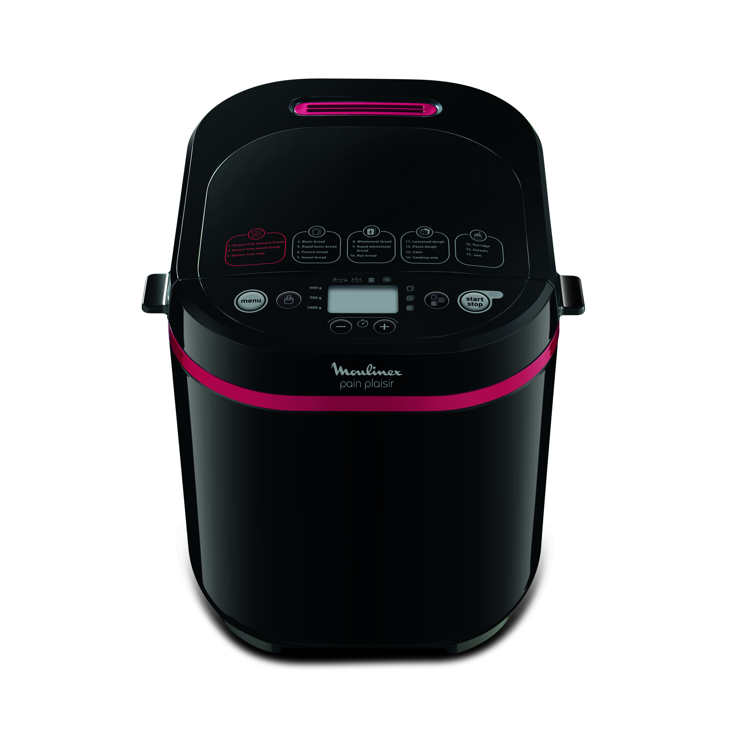 Pain plaisir, Machine à pain, 1 kg, 17 programmes, Noire