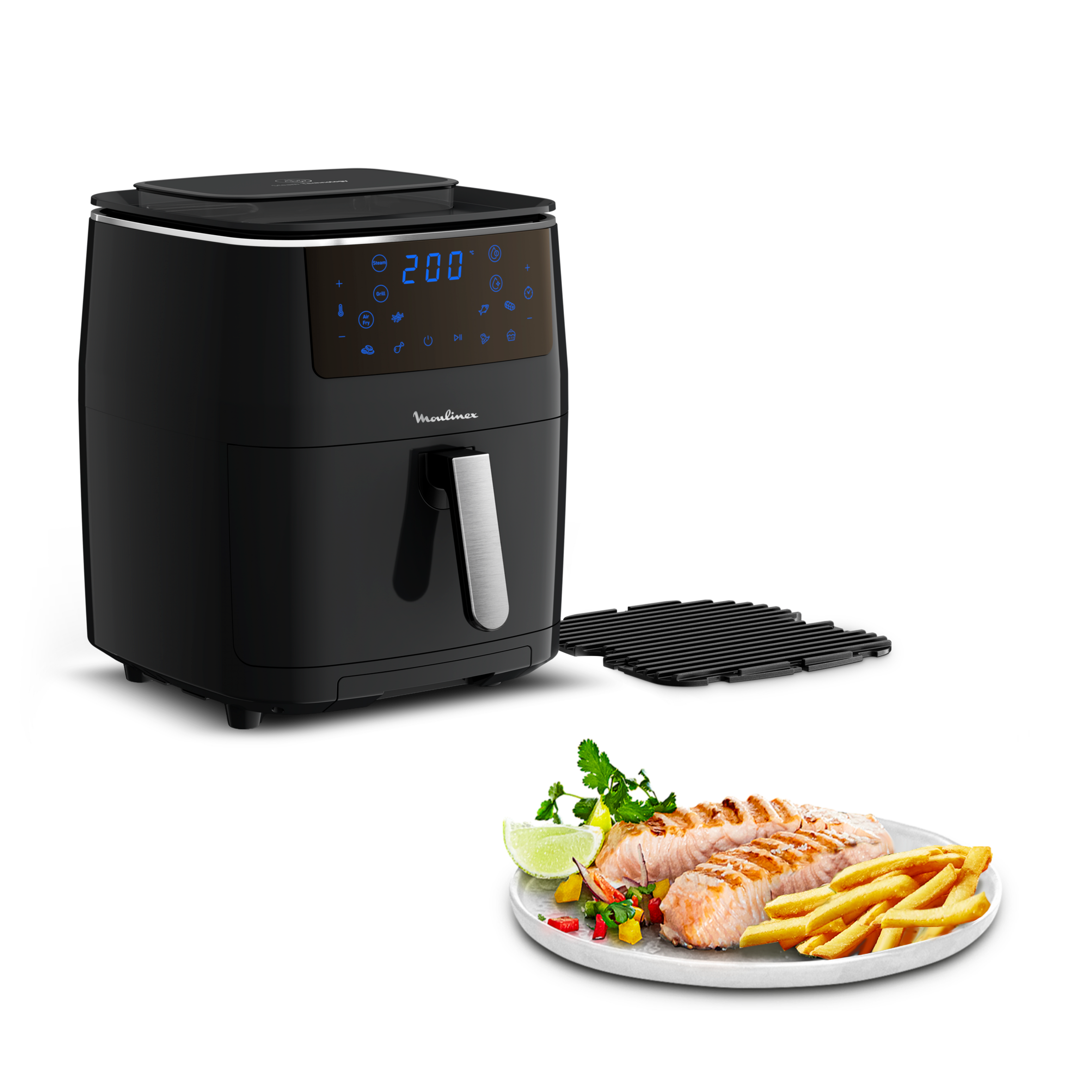 Easy Fry Grill & Steam 3-en-1, 6.5L, Air fryer, Noir