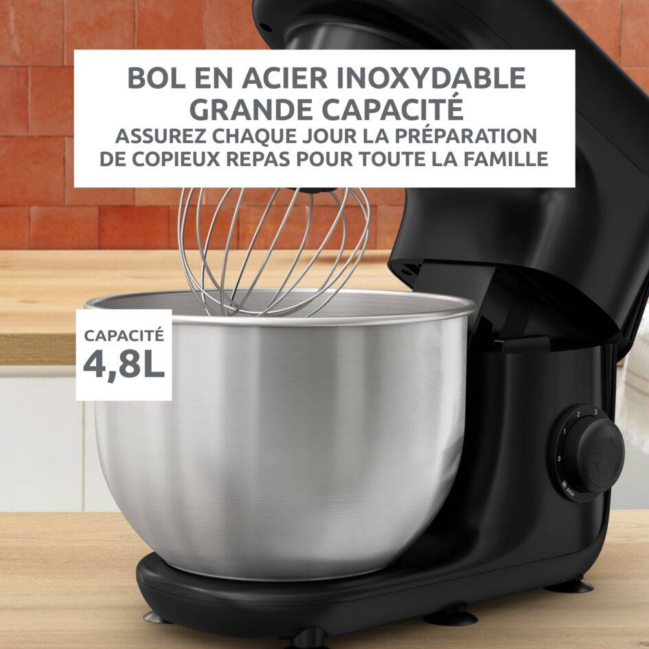 Bake Essential, Robot pâtissier, Bol 4.8 L, Kit de pâtisserie, 800 W, Hachoir à viande