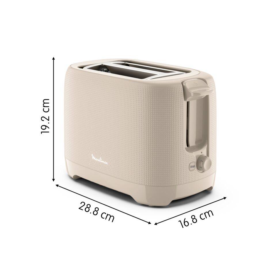 Grille-pain, Morning, 2 fentes, Gris chaud