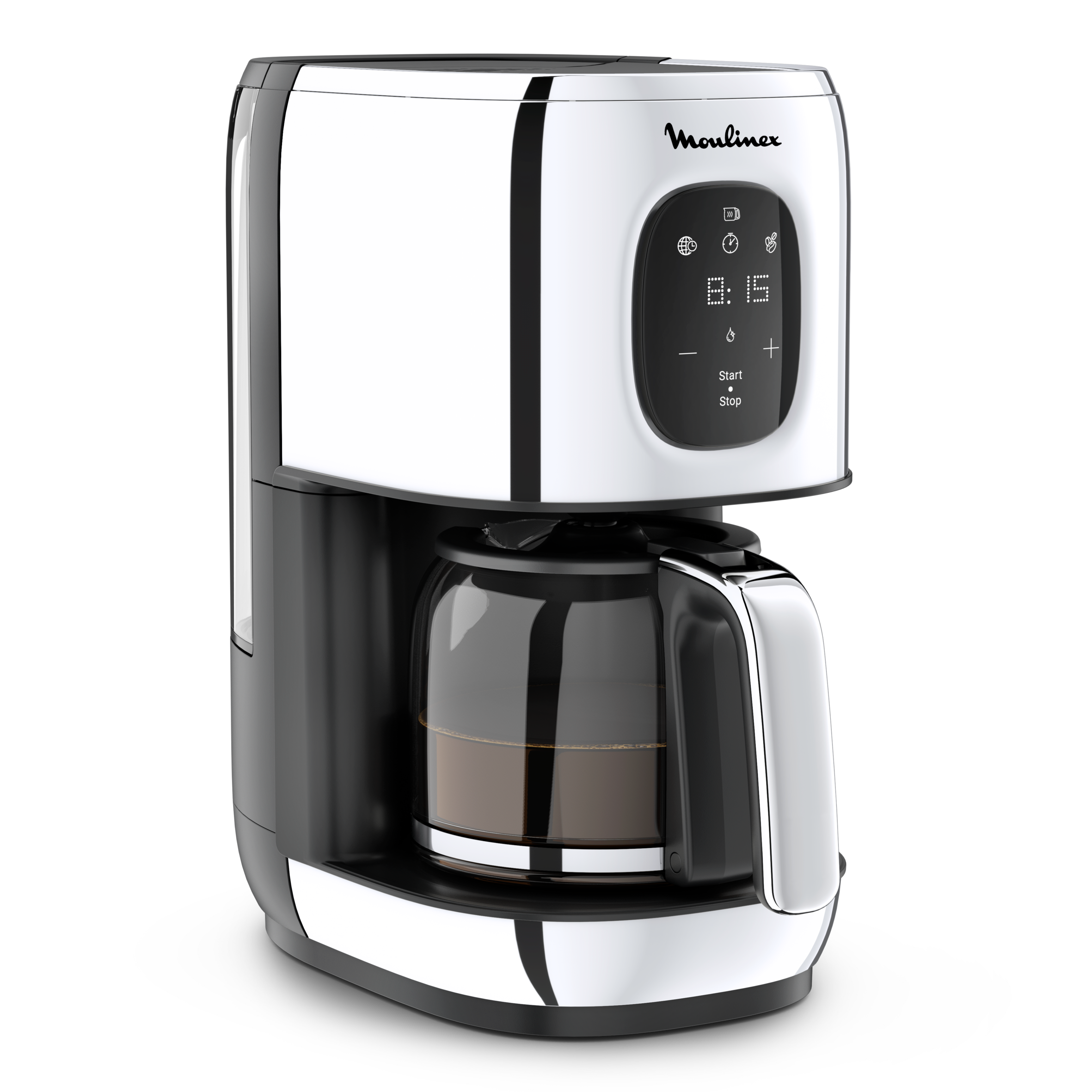 Cafetière filtre programmable Inox Moulinex Majestuo écran tactile