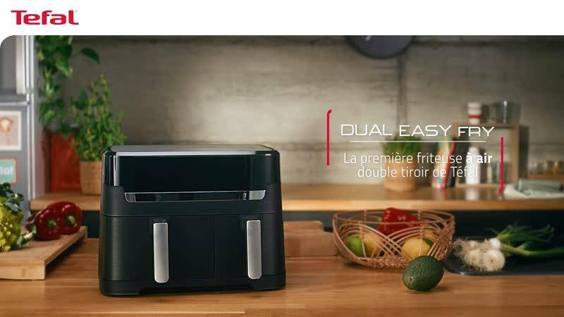 Easy Fry Dual 8L Collection Ivoire, air fryer, 2 tiroirs, 6 programmes