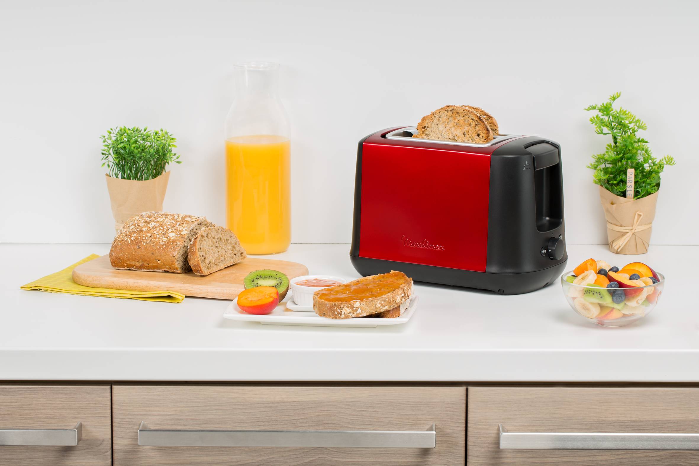 Subito Select Wine Red Mat Black Toaster