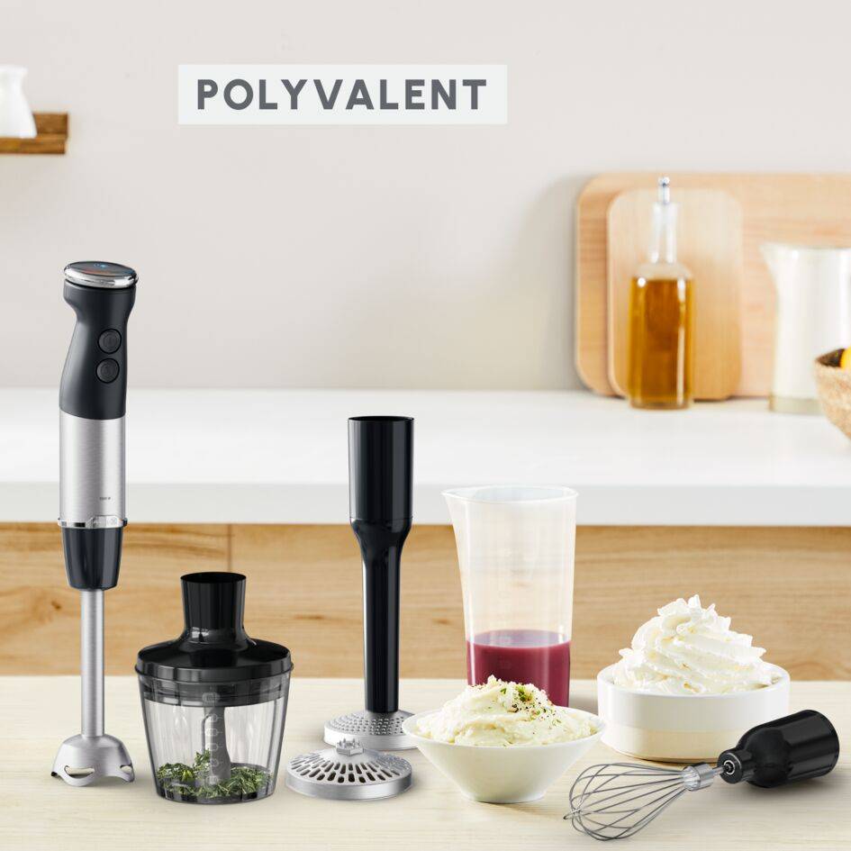Quickchef +, Mixeur plongeant, 1000 W, 20 vitesses, 3 accessoires