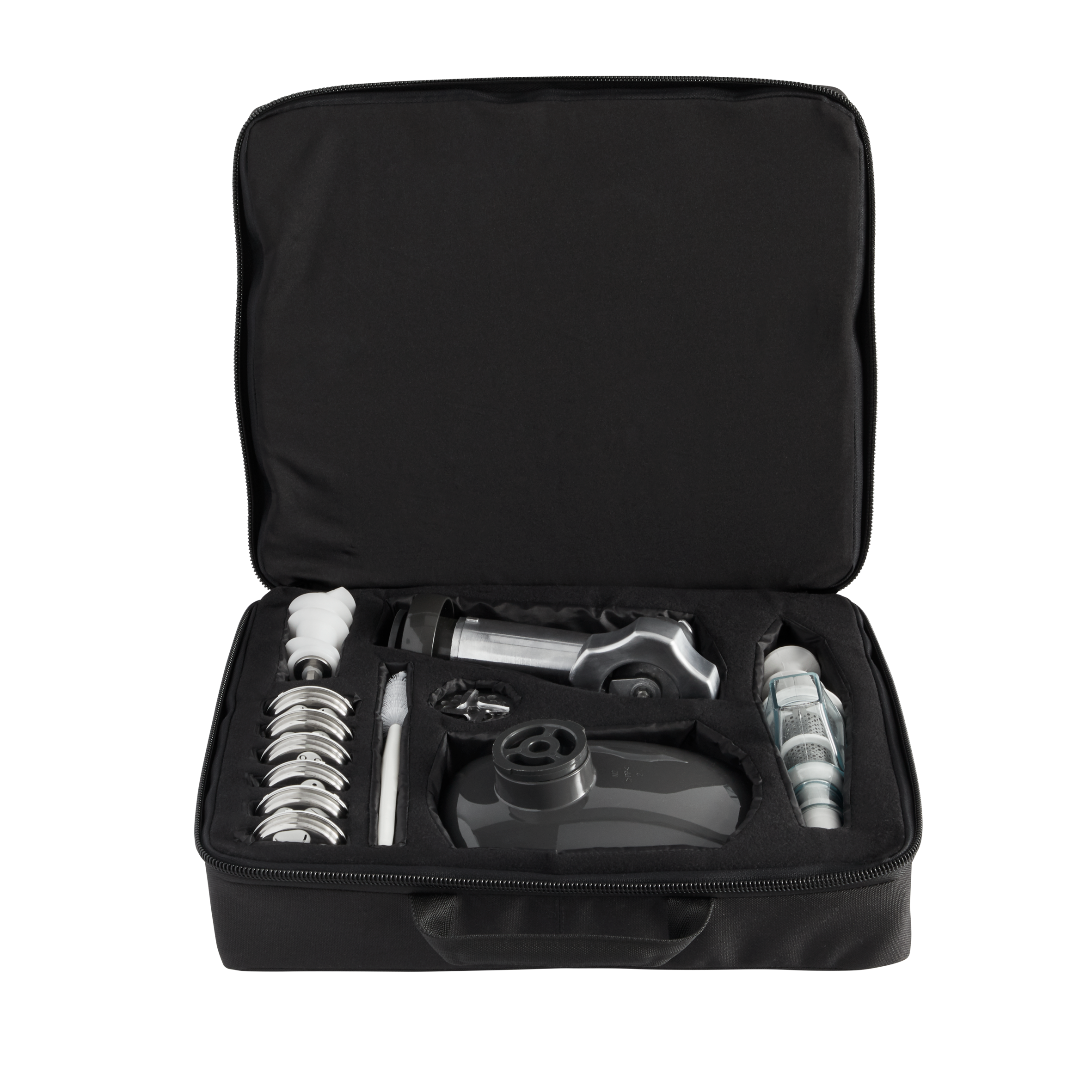 Accessoire Coach Meat and Pasta Box, Hachoir à viande, Extracteur de coulis, Embout à biscuits, saucisses et Kebbes, Pochette de rangement,  5 fonctions en 1