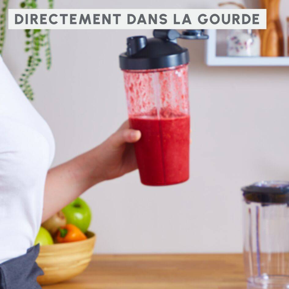 Mini Blender Blend&Go 300 W Noir et Métal