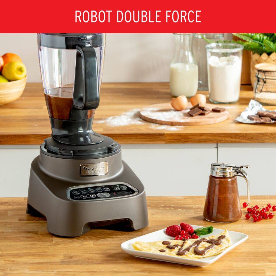 RECONDITIONNÉ DoubleForce, Robot multifonction, 1000 W, 31 fonctions, 10 accessoires, Noir