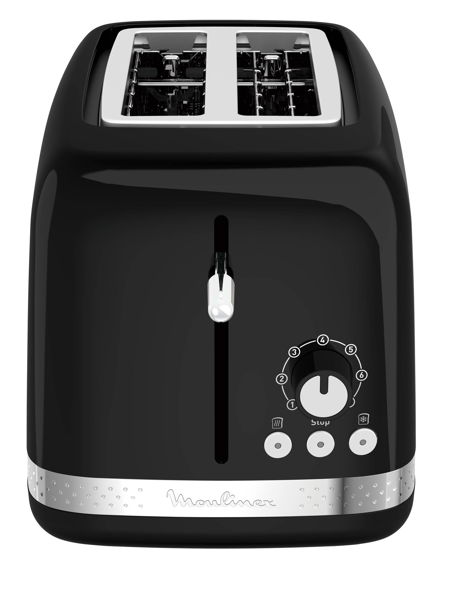 Grille-pain Soleil Noir 2&nbsp;fentes larges, Design retro, 7 niveaux de dorage