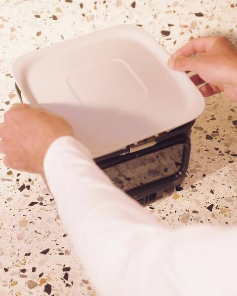 Set de rangement Easy Fry Silence 7L Vision, tiroir supplémentaire, grille et couvercle