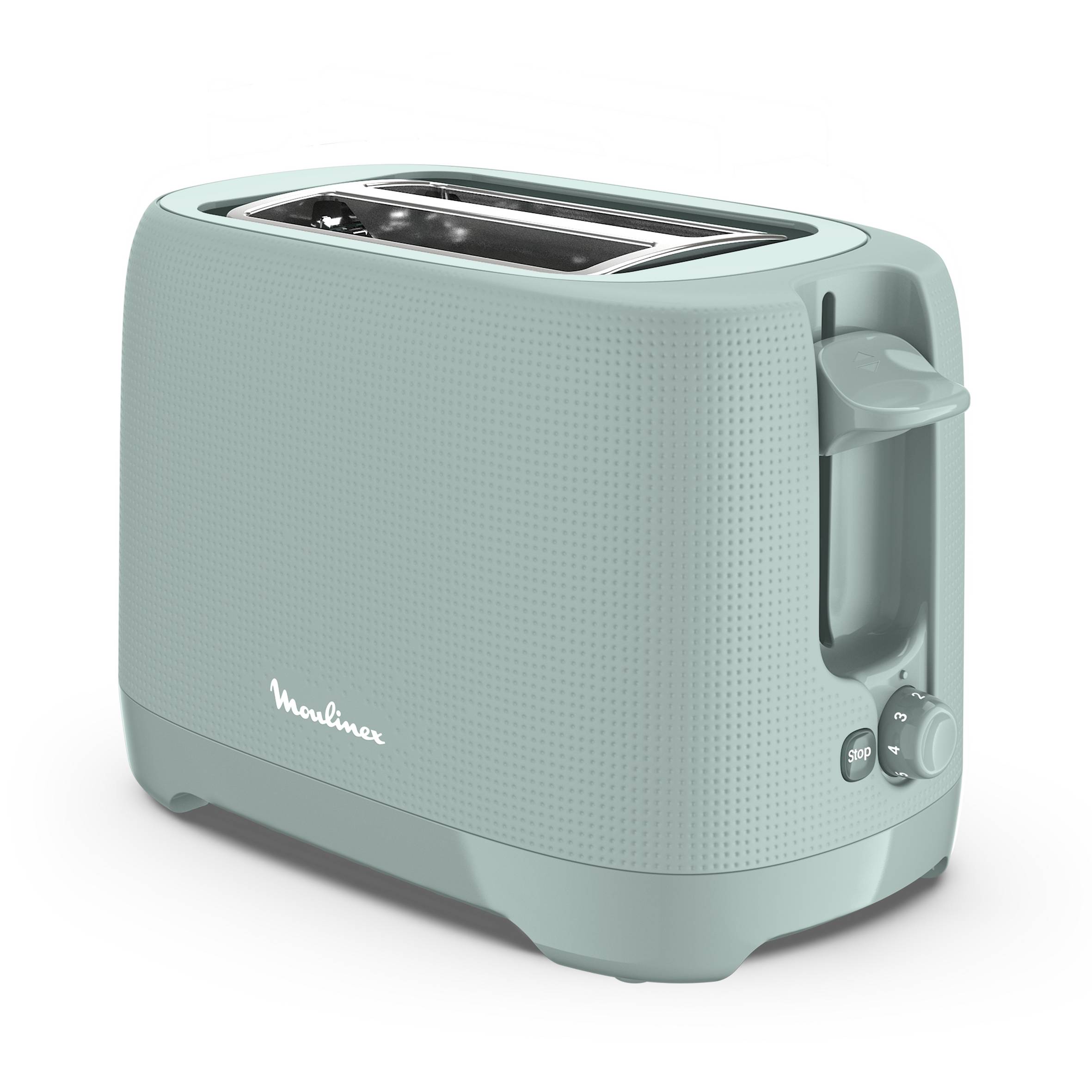 Grille-pain 2 fentes Morning Eucalyptus avec accessoire réchauffe viennoiserie