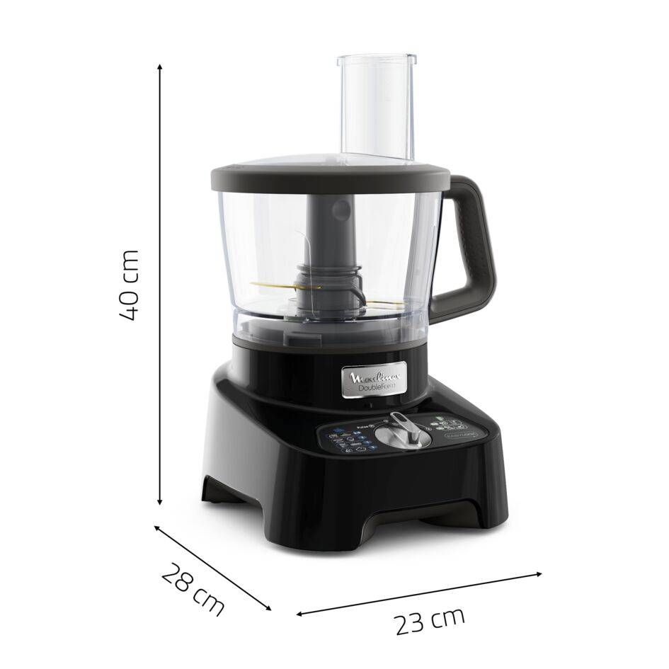 Double Force, Robot multifonction, 1000 W, 28 fonctions, 8 accessoires, Noir