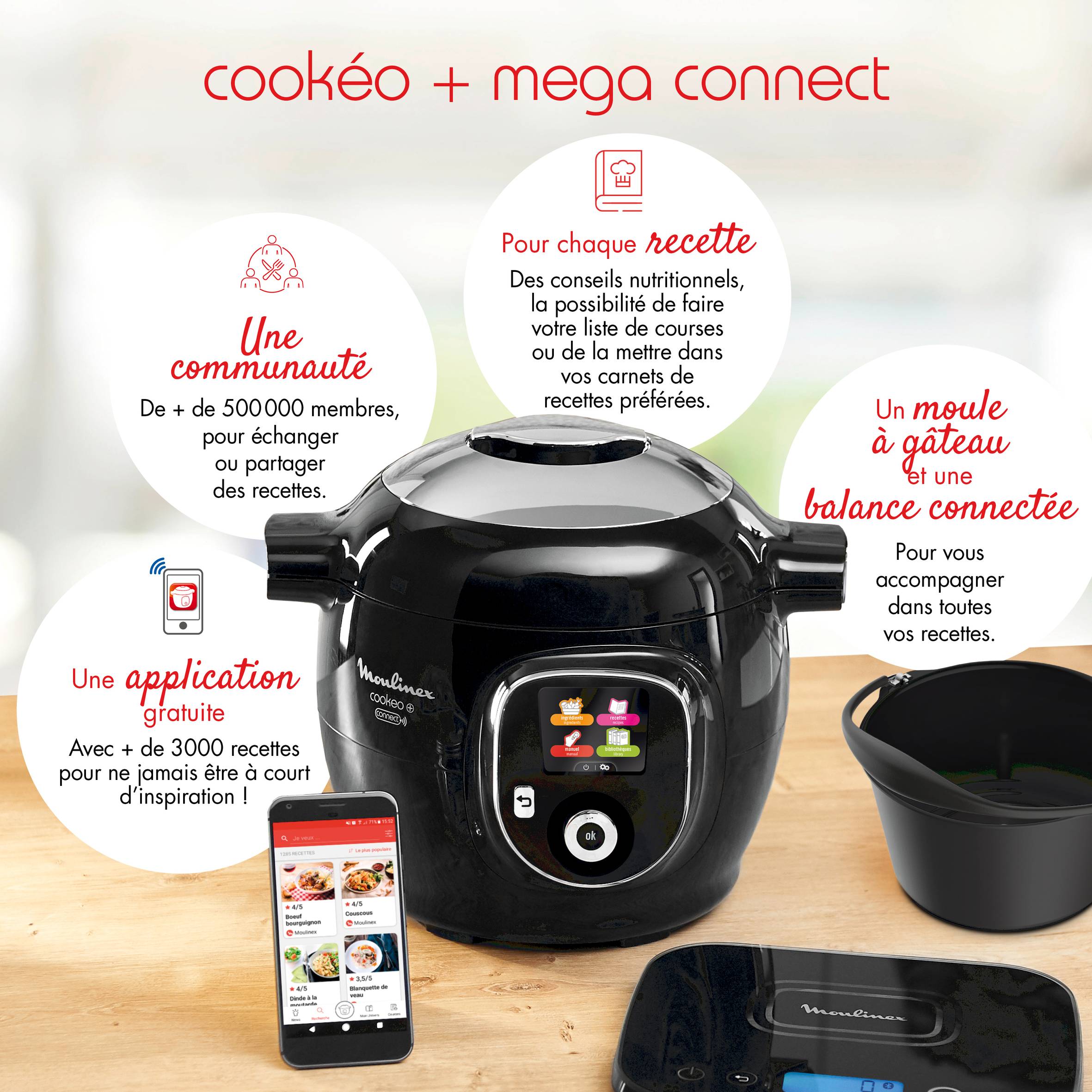 COOKEO+ CONNECT 6L 200 RECETTES