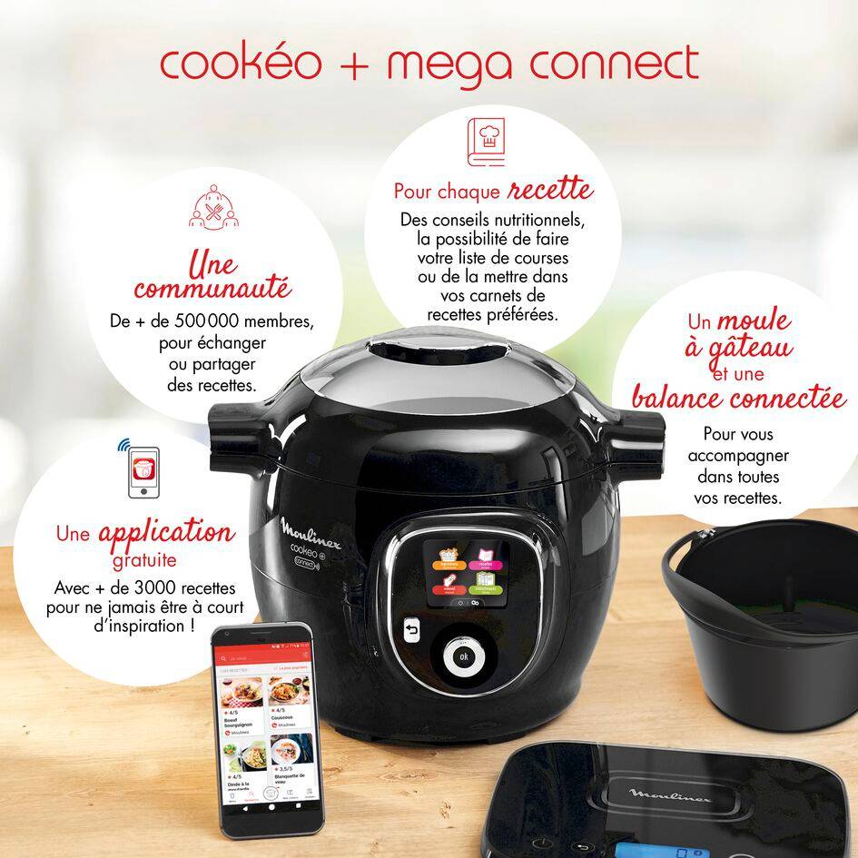 COOKEO+ CONNECT 6L 200 RECETTES