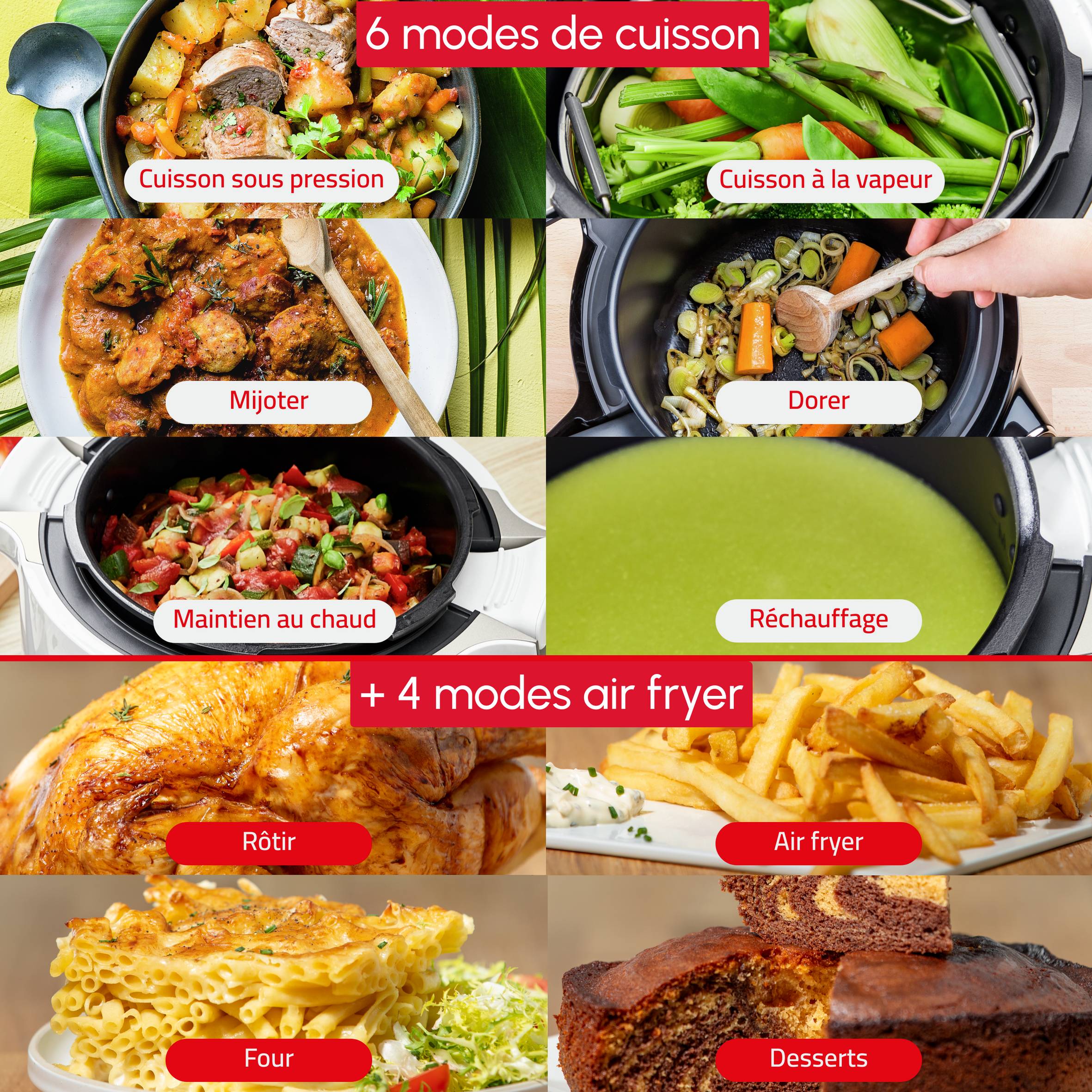 Cookeo+ 180 recettes avec Extra Crisp