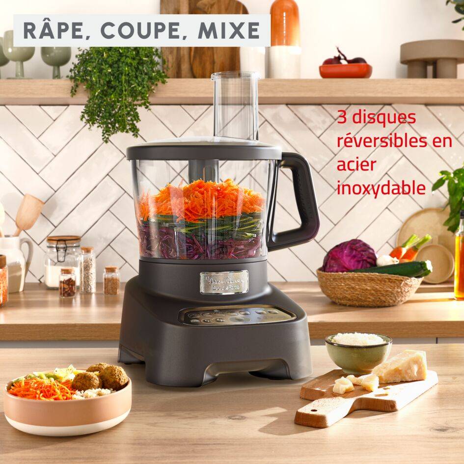 Double Force,  Robot multifonction, 1000 W, 31 fonctions, 10 accessoires, Noir