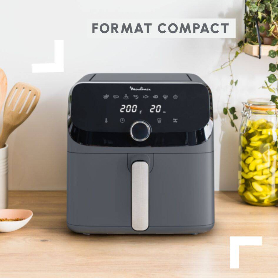 Easy Fry Mega Moulinex, friteuse sans huile, air fryer très grande capacité de 7.5 L, 8 programmes prédéfinis