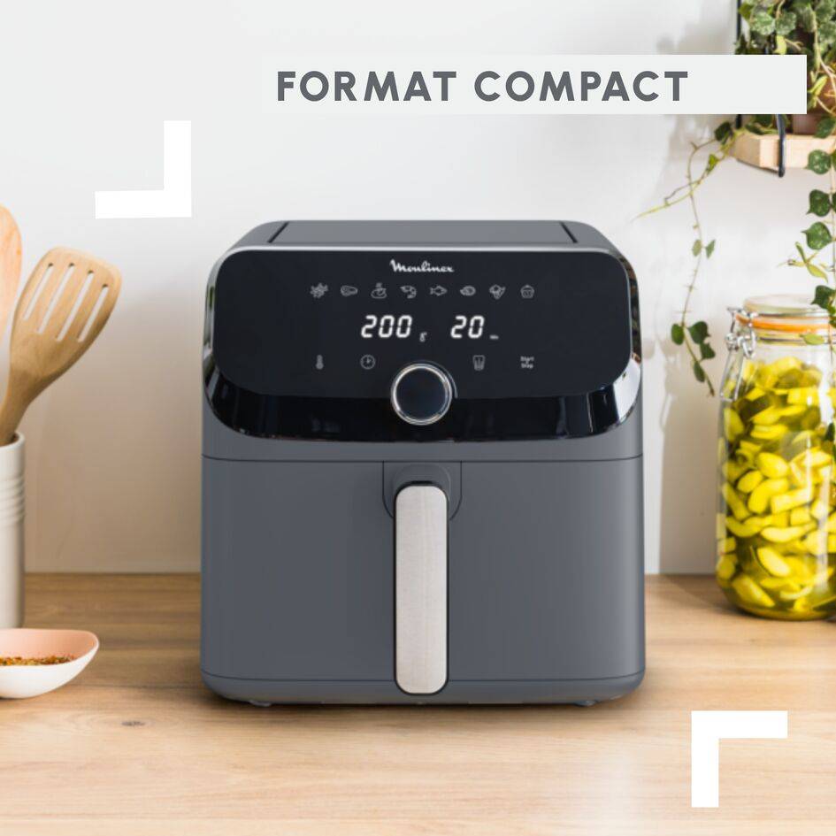Easy Fry Mega Moulinex, friteuse sans huile, air fryer très grande capacité de 7.5 L, 8 programmes prédéfinis