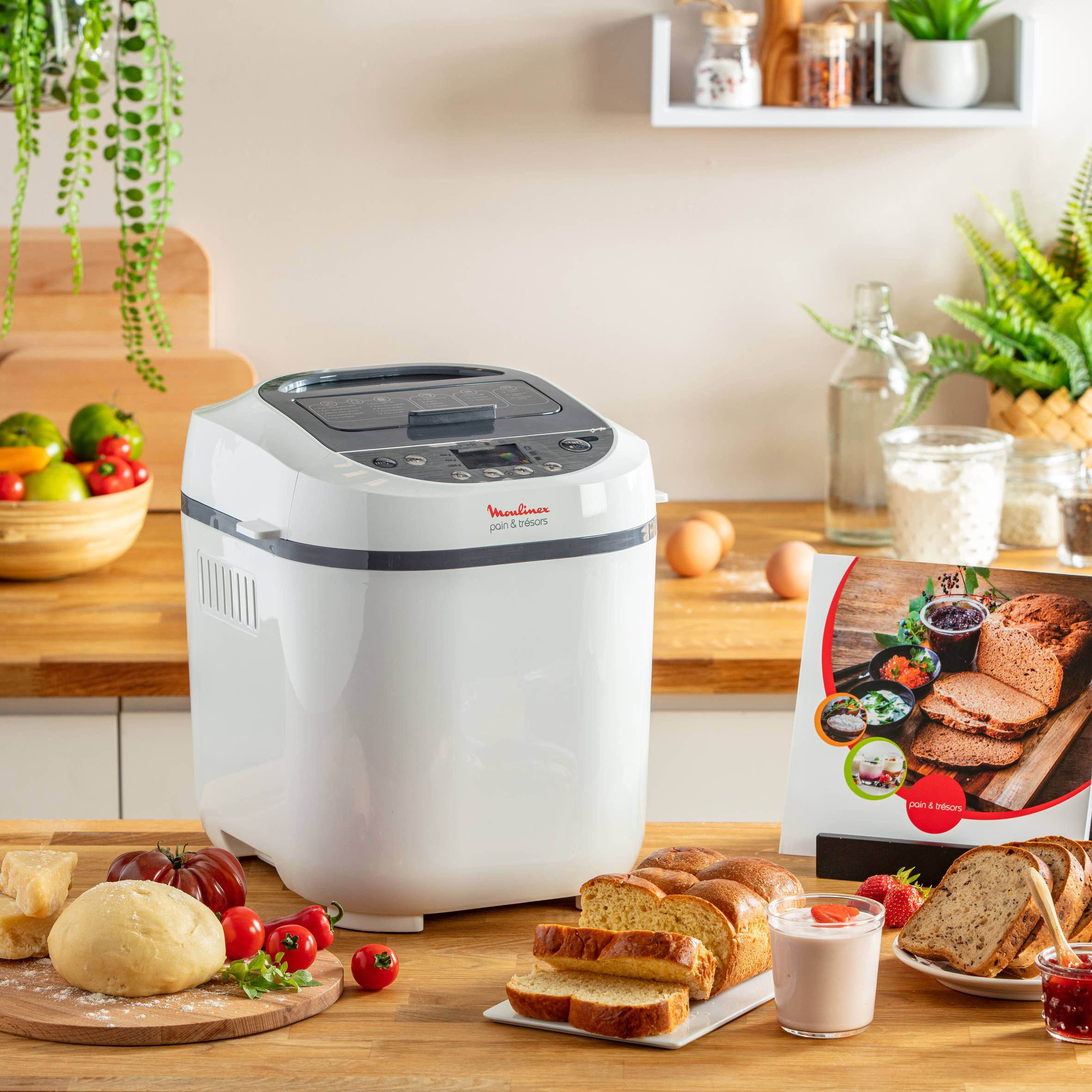 Pain et Trésors, Machine à Pain, 1kg, Yaourts, Confiture, 20 programmes