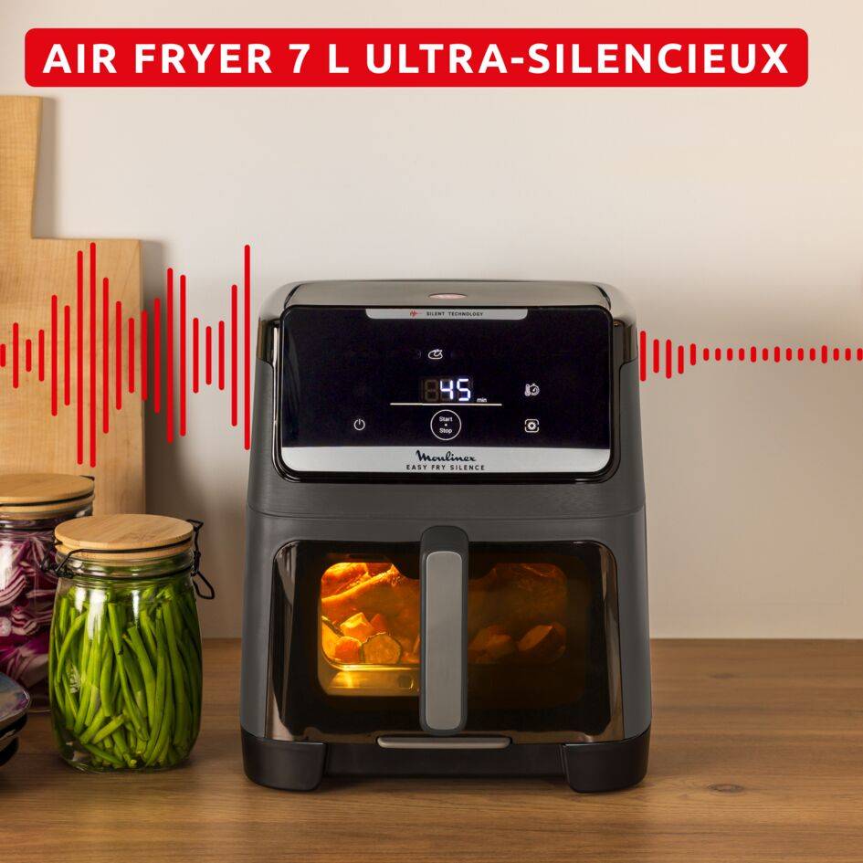 Easy Fry Silence, 7L, Air fryer, Gris