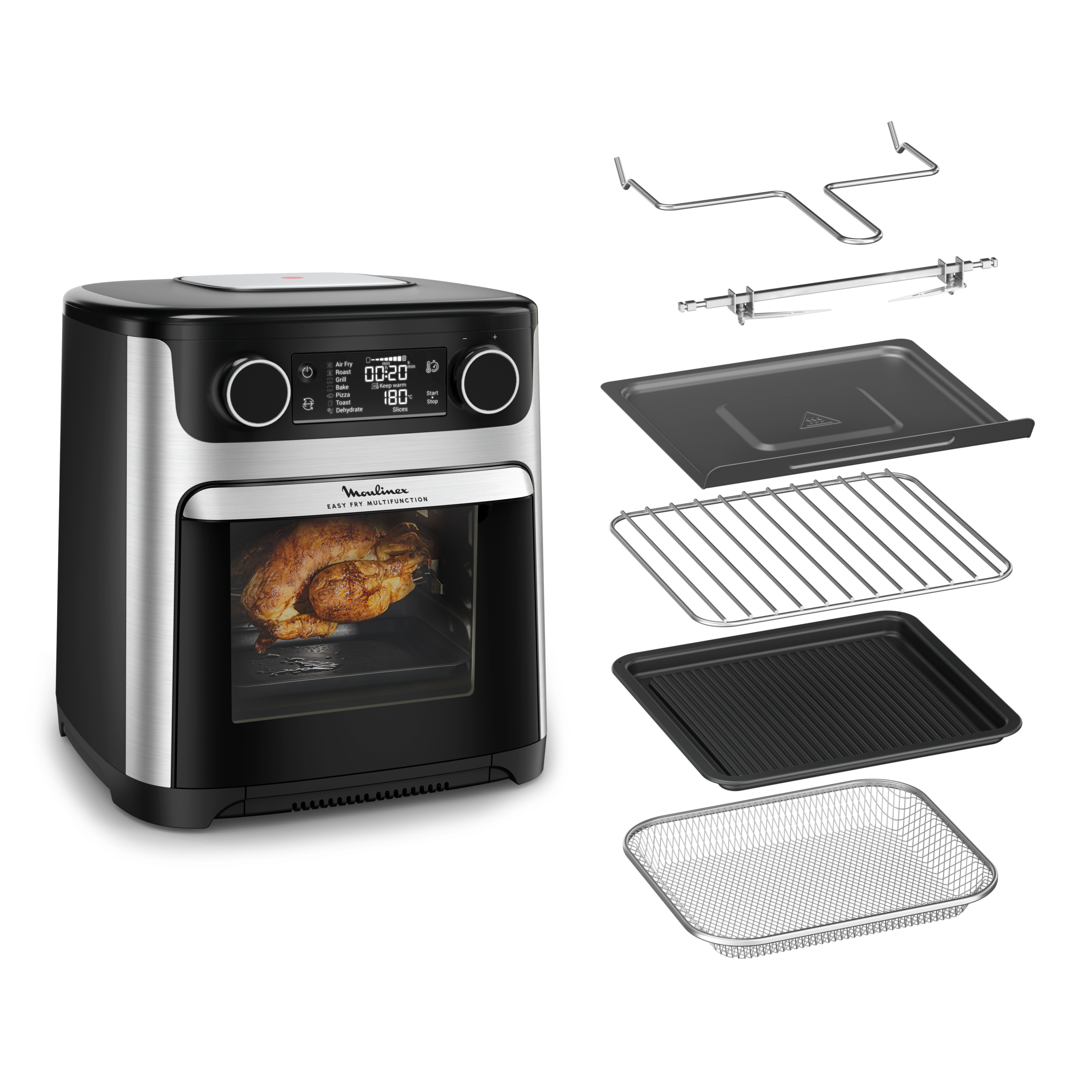 Easy Fry Multifonction, 15L, Four Air fryer, Inox