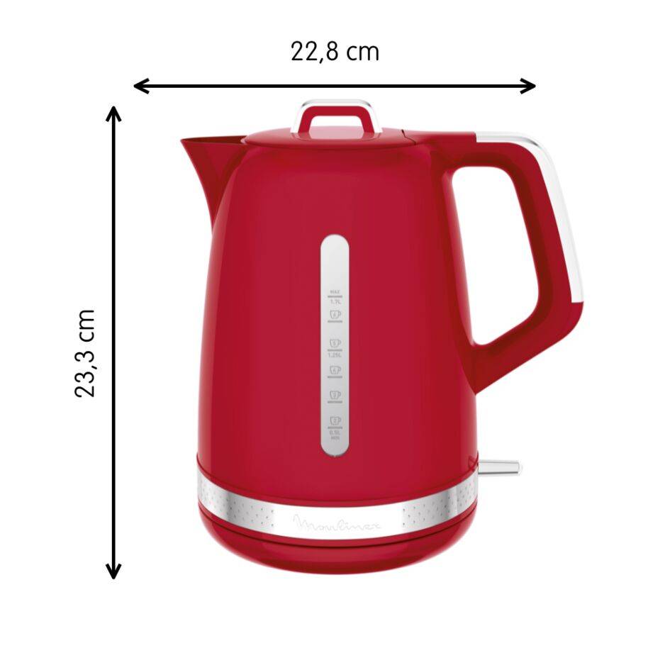 Bouilloire, Soleil, 1,7L, Rouge