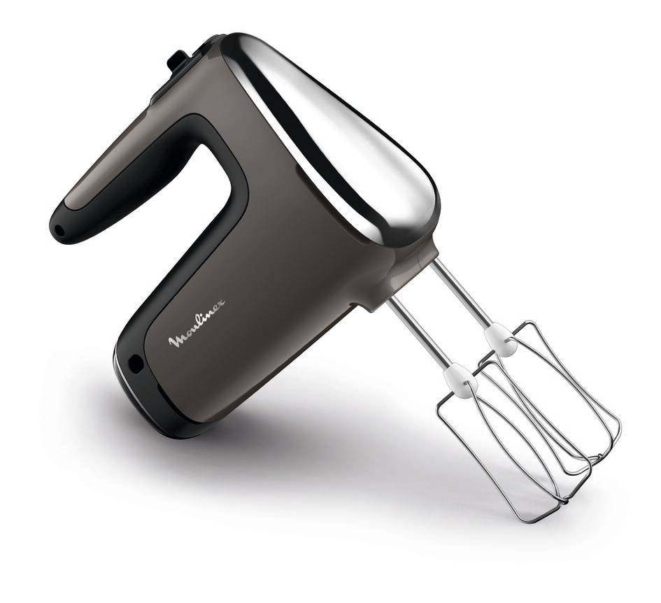 Powermix silence, Batteur électrique, Technologie silence, 2 jeux de fouets, 600 W, Argent