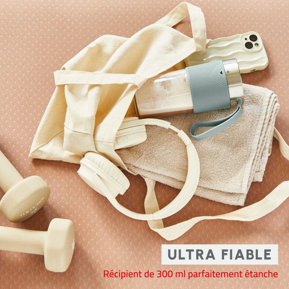 Lightmix Blender portable, Bol tritan 0,3L, 1 vitesse, 2 lames, Rechargeable