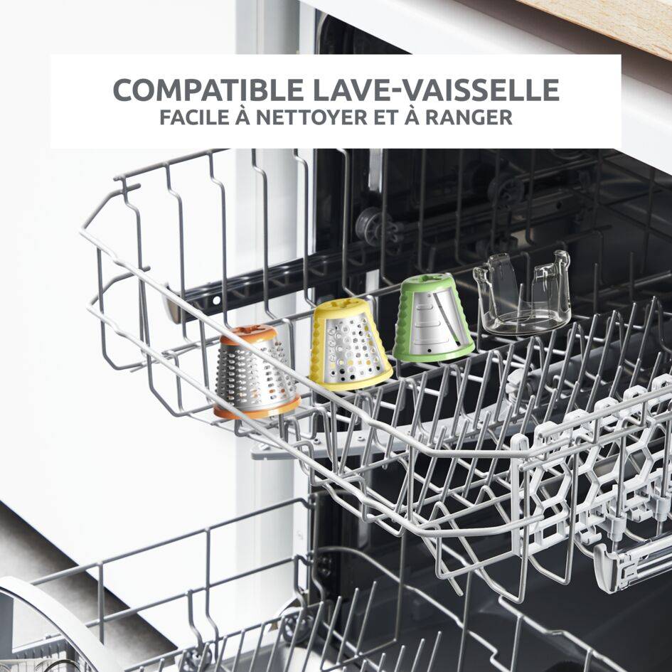 Fresh express 3-en-1, Découpe-légume, 3 cônes, blanc et rouge