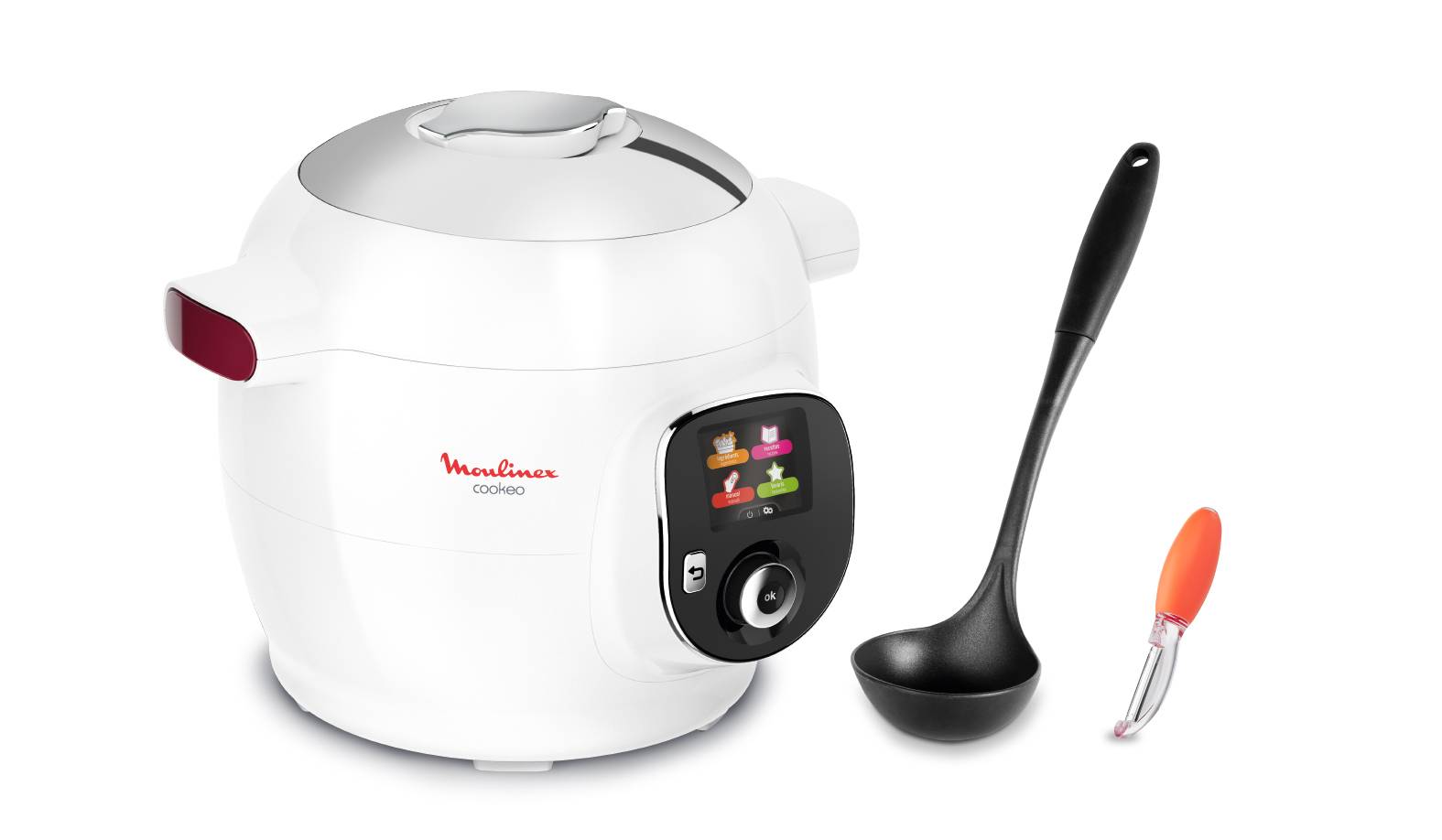 Cookeo+ Blanc 100 recettes avec louche et épluche légume inclus