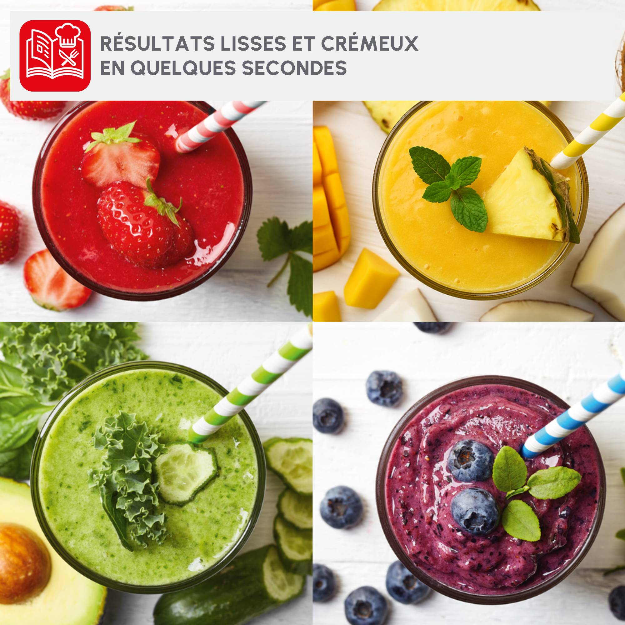 Blendforce 2, Blender, Bol verre 1.75L, 800W, 5 vitesses, 6 lames