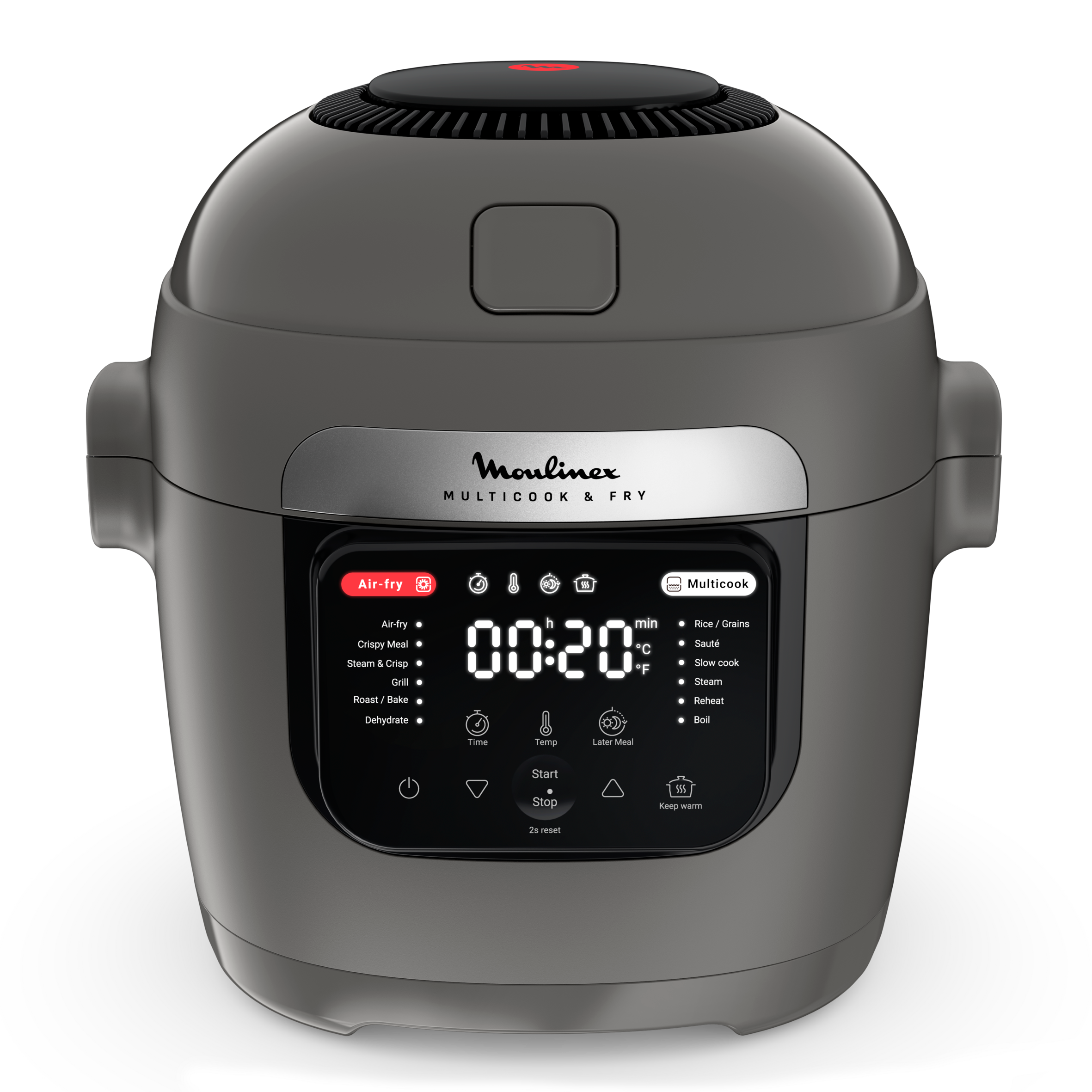 Multicook & Fry, 6L, Multicuiseur Air fryer, Gris