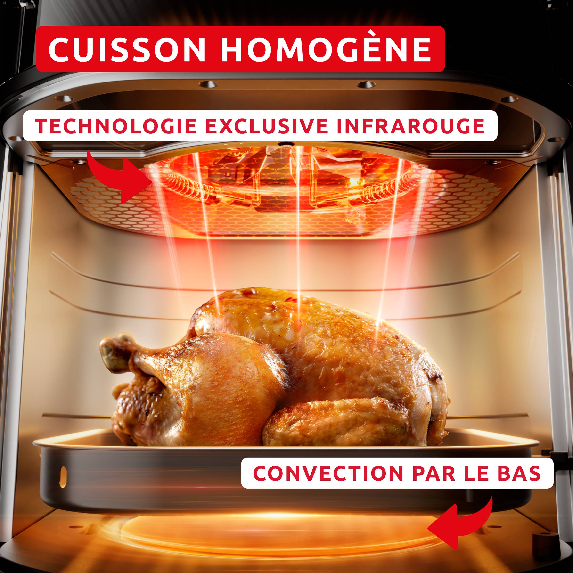 Easy Fry Infrared, Air fryer, Résultats croustillants, Gris charbon, Technologie infra rouge