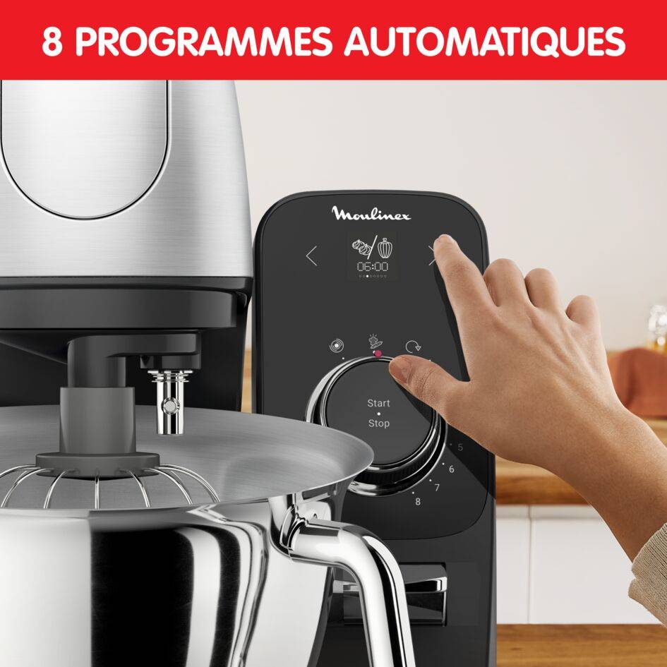 Coach, Robot pâtissier, Bol de 5,5 L, Kit pâtisserie, Marye et pinceaux, Coaching en pâtisserie, 1200 W