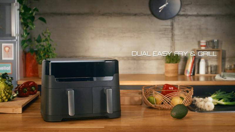 Friteuse Air Fryer Moulinex Dual Easy Fry & Grill - 8,3L - Inox - Neuve EZ905D20