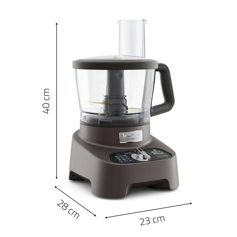 Double Force, Robot multifonction, 1000 W, 31 fonctions, 10 accessoires, Gris