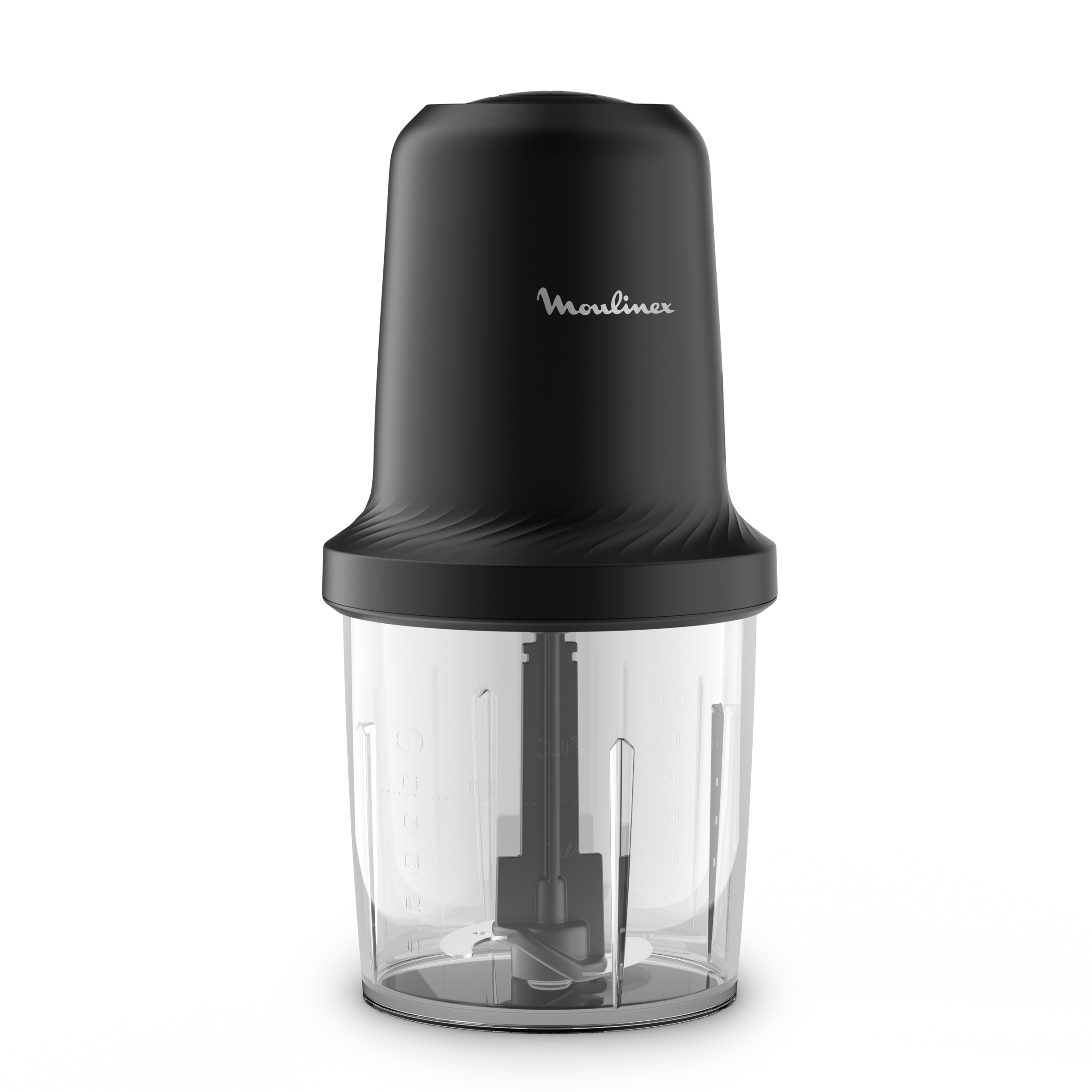 Hachoir Eco respect, Mini hachoir, Eco design, Fonction 3 en 1, Capacité 500 ml, 500 W, Gris