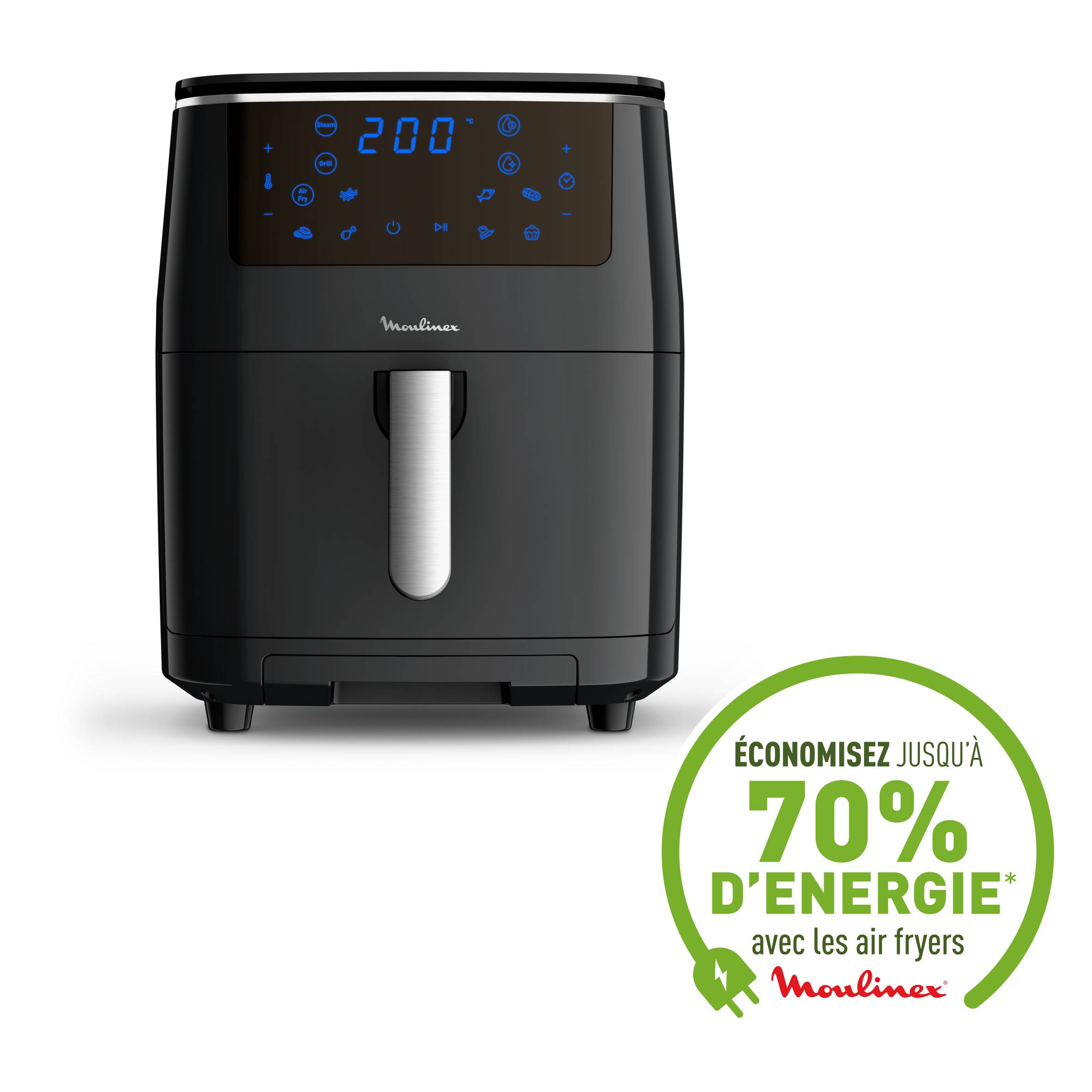 Easy Fry & Steam, Air fryer, Gril et cuiseur vapeur, 6,5L