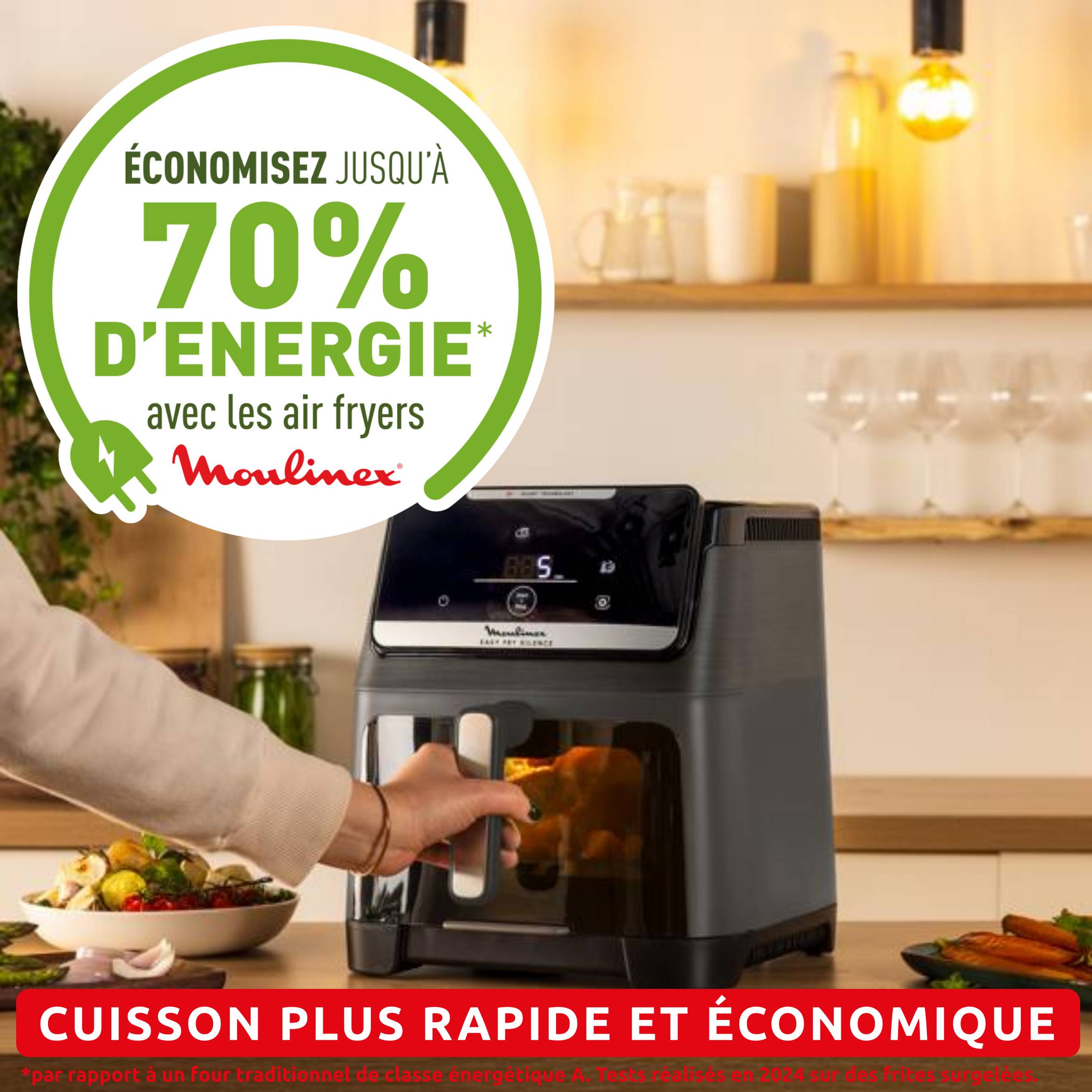 Easy Fry Silence 7 L, Le air fryer XXL le plus silencieux avec façade amovible