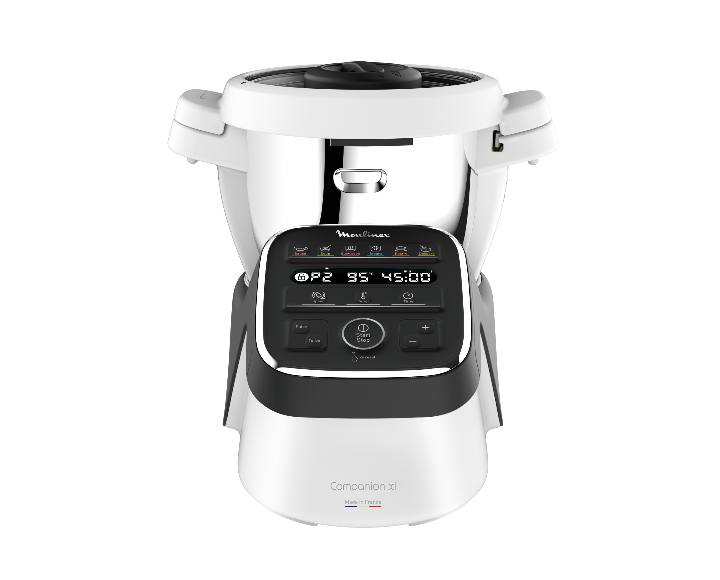 Companion, Robot cuiseur, 14 fonctions, Capacité XL 10 personnes, Gris, Fabriqué en France