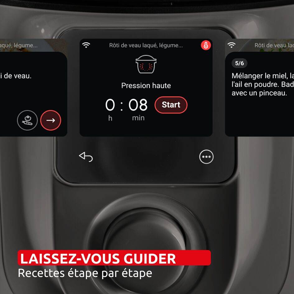 Cookeo Simplicity, Multicuiseur, 6 modes de cuisson, Cuisson sous pression, Gris foncé
