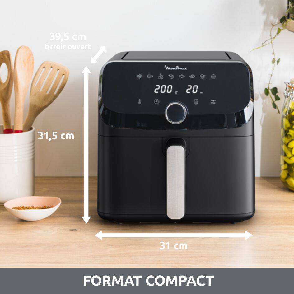 Easy Fry Mega 7,5L, Moulinex, air fryer très grande capacité, 8 programmes prédéfinis
