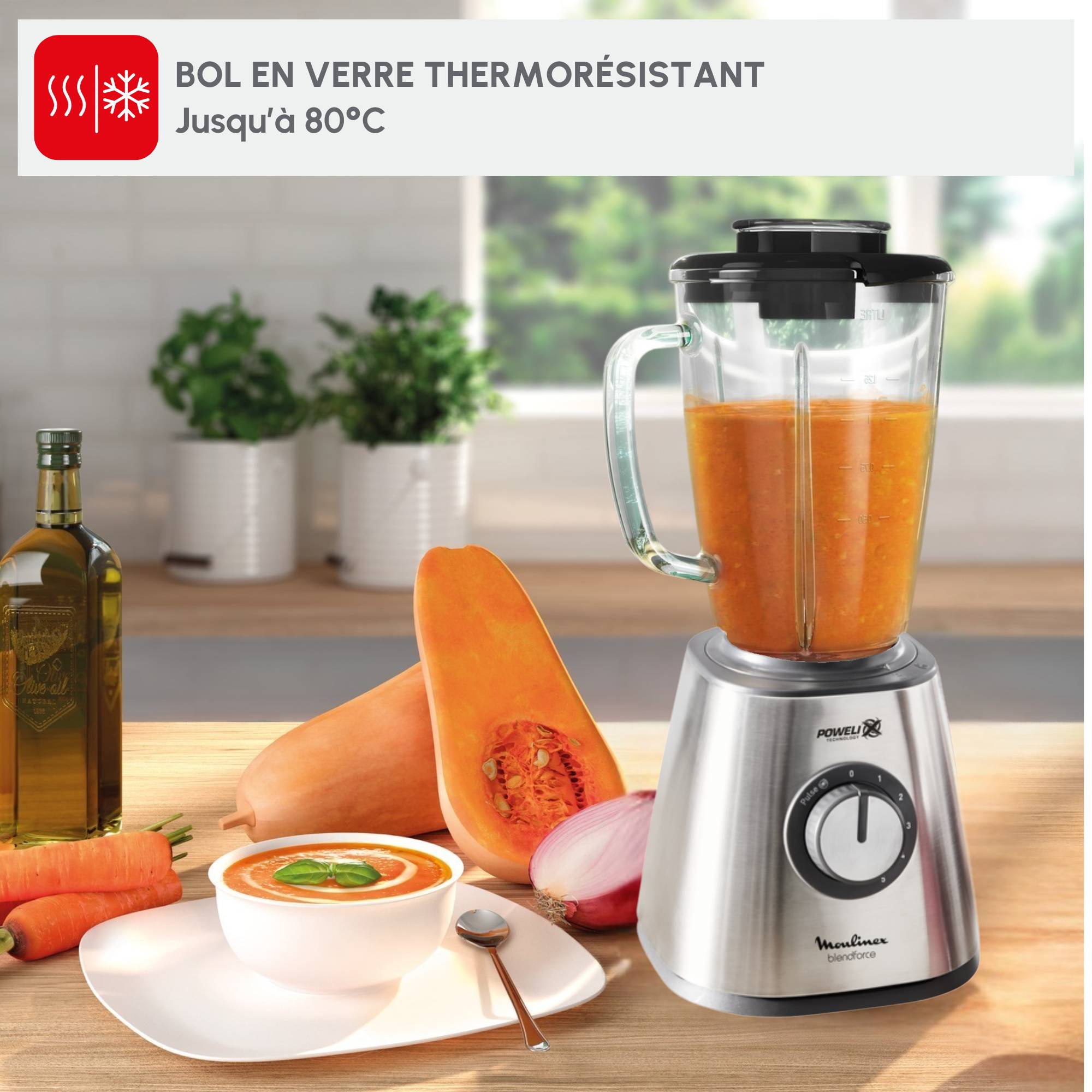 Blendforce 2, Blender, Bol verre 1.75L, 800W, 5 vitesses, 6 lames